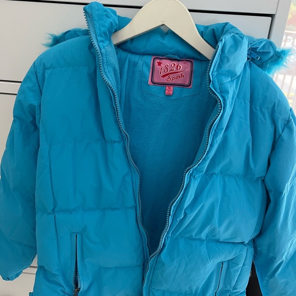 - 🔥NWOT 1826 kids light blue with white jacket size 14. - Picture 10 of 13
